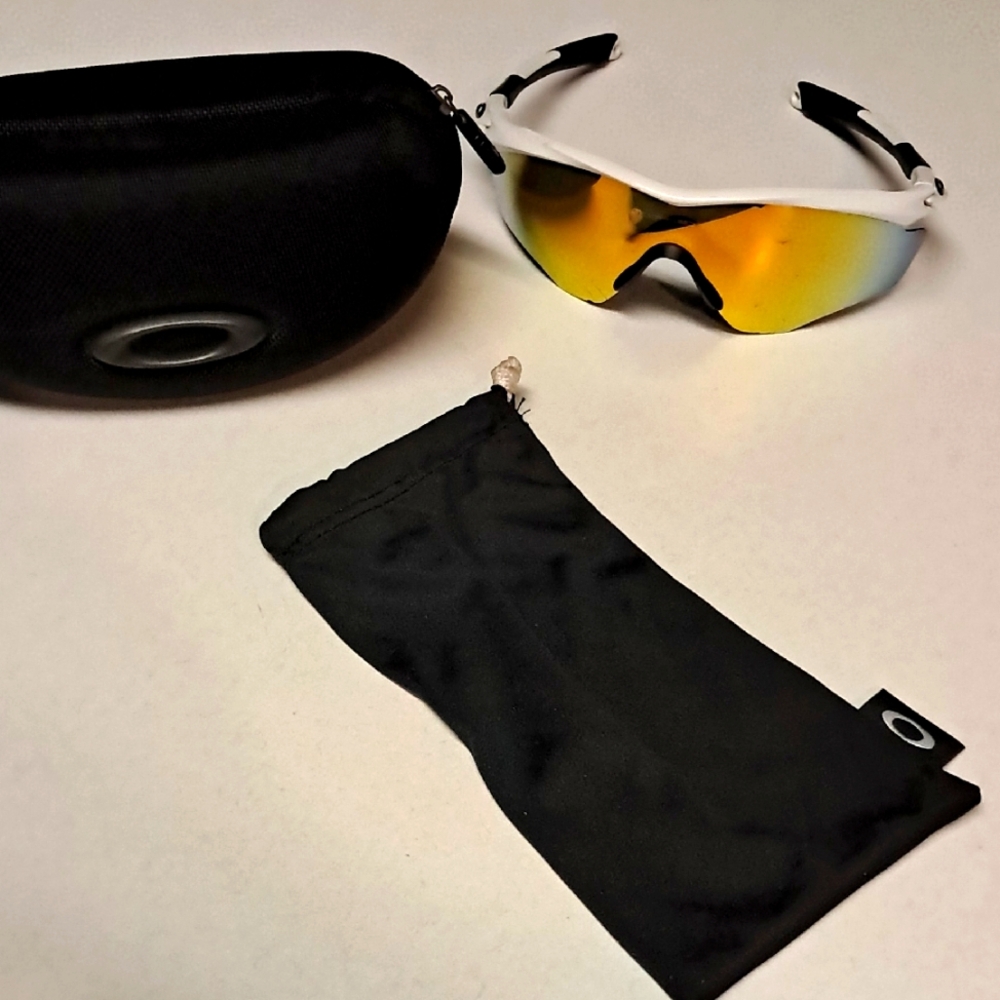 Oakley Sunglasses with Case - White and black.